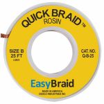 Easy Braid Q-B-25 Quick Braid Rosin Desoldering Wick, 0.050