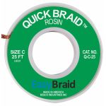 Easy Braid Q-C-25 Quick Braid Rosin Desoldering Wick, 0.075