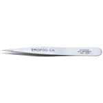 Precision Stainless Steel Tweezer with Flat Inside Edged & Straight, Fine, Pointed Tips