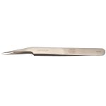 Stainless Steel Tweezer with Relieved, 10° Offset, Micro Fine, Pointed Tips