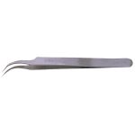 Precision Stainless Steel Tweezer with Curved, Pointed Tips