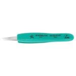 Excelta 00-SA-PI-ET Two Star 4.50" Straight Strong Point Anti-Magnetic Ergonomic Tweezer
