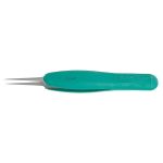 Excelta 00-SA-R ESD-Safe ErgoTweezer® Stainless Steel Cleanroom Tweezers with Straight, Strong, Medium Tips