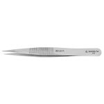 Excelta 00D-SA-PI Two Star 4.75" Straight Strong Point Anti-Magnetic Tweezer with Serrated Tips