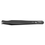 Excelta 15A-C General Purpose Carbon Steel Cutting Tweezers with 70° Angled, Pointed Tips, 4.5" OAL