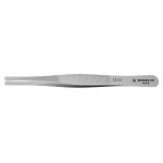 Excelta 25-SA ★★★ Component Handling Neverust® Stainless Steel Tweezer with Serrated Grips Large, Straight, Rounded Flat Tips