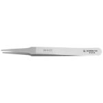 Excelta 2A-S-CC ★★★★ Swiss-Made Insulative Stainless Steel Tweezer with Straight, Tapered, Flat, Ceramic Coated Tips, 4.75" OAL 