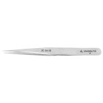 Excelta 3C-SA-SE Precision Neverust® Stainless Steel Tweezers with Straight, Very Fine, Pointed Tips, 4.25" OAL