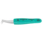 Excelta 6-SA-PI-ET ★★ ESD-Safe Stainless Steel Tweezer with Ergo-Tweeze® Handle & 70° Angled, Flat Sharp, Pointed Tips