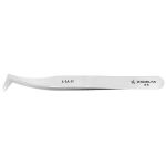 Excelta 6-SA-PI Two Star 4.56" Angled Flat Sharp Point Anti-Magnetic Tweezer