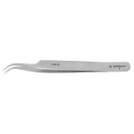 Excelta 7-SA-SE ★ Tapered Stainless Steel Tweezer with 45° Curved, Very Fine Tips (Pack of 6)
