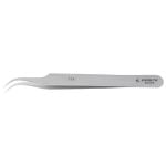 Excelta 7-TA ★★★★ Titanium Tweezers with Tapered, 55° Curved, Very Fine, Pointed Tips