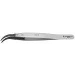 Excelta 759D-RT ★★★ ESD-Safe Neverust® Stainless Steel Tweezers with Replaceable Carbofib™, 40° Curved, Pointed Tips