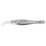 Excelta M-759D-RTW ★★★ Neverust® Stainless Steel Tweezers with Replaceable Acetal, 40° Curved Tips 