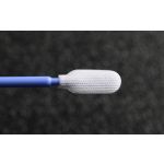 Foamtec HT1501TC-500 MiraSWAB® Microfiber/Polyester Medium Cylinder Tip Swab with Flexible Polypropylene Handle, 6" Long