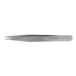 Service Level ESD-Safe Flat Edge Stainless Steel Tweezer with Straight, Strong, Pointed Tips