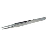High Precision Carbon Stainless Steel Tweezer with Straight, Blunt Tips
