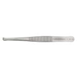 ESD-Safe Stainless Steel Tweezer with Straight, Grooved Tips for 1.0mm Cylindrical Components