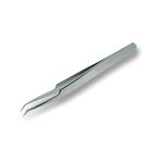 High Precision ESD-Safe Stainless Steel Tweezer with Double-Bent, Extra-Fine, Pointed Tips