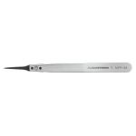 Precision ESD-Safe Stainless Steel Tweezer with Replaceable Straight, Extra-Fine, Pointed Carbon Fiber Tips