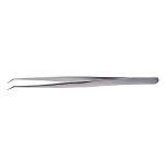 High Precision ESD-Safe Stainless Steel Tweezer with Bent, Long, Fine, Pointed Tips