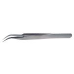 High Precision ESD-Safe Stainless Steel Tweezer with Curved, Fine, Pointed Tips