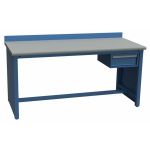 Lista XSTB103-72PT 30" x 72" Technical Bench with Laminate Work Surface & Hanging Drawer Bright Blue