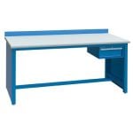 Lista XSTB105-72SD 30" x 72" Technical Bench with Static Dissipative Laminate Work Surface & Hanging Drawer Bright Blue
