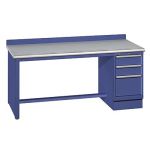 Lista XSTB25-72SD 30" x 72" Technical Workstation with Static Dissipative Laminate Work Surface & Single Drawer Bank Bright Blue
