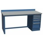 Lista XSTB71-60PT 30" x 60" Technical Workstation with Laminate Work Surface & Single Drawer Bank Bright Blue