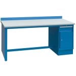 Lista XSTB85-72SD 30" x 72" Technical Workstation with Static Dissipative Laminate Work Surface & Single Cabinet Base Bright Blue