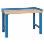 Lista XSWB10-60BT 30" x 60" Industrial Bench with Butcher Block Work Surface Bright Blue