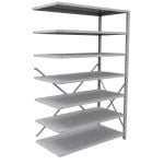 Metalware Interlock Industrial Shelving Add-On Unit with 7 Shelves