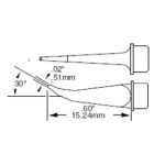 Metcal SMC-7HK0005S Long Reach Hook Solder Tip, 0.5mm