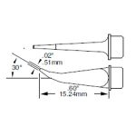 Metcal SMC-9HK0005S Long Reach Hook Solder Tip, 0.5mm