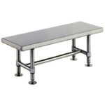 Metro Brushed Stainless Steel Gowning Bench