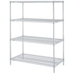 18" x 24" x 63" Chrome Wire Shelving Unit with 4 Super Erecta® Wire Shelves