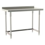 Metro TableWorx™ Stainless Steel Work Table with Type 304 Work Surface with Backsplash, Frame & Legs