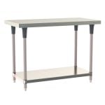 Metro TableWorx™ Stainless Steel Work Table with Type 304 Work Surface, Shelf Base & Metroseal Gray Epoxy Coated Legs