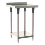 Metro TWS2424FS-304B-K 24" x 24" TableWorx™ Stainless Steel Work Table with Type 304 Surface with Backsplash, Shelf Base & Metroseal Gray Epoxy Coated Legs