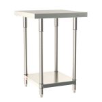 Metro TWS2424FS-316-S 24" x 24" TableWorx™ Stainless Steel Work Table with Type 316 Work Surface, Type 304 Shelf Base & Legs