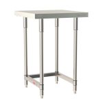 Metro TWS2424SU-316-S 24" x 24" TableWorx™ Stainless Steel Work Table with Type 316 Work Surface, Type 304 3-Sided Frame & Legs