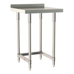 Metro TWS2424SU-316B-S 24" x 24" TableWorx™ Stainless Steel Work Table with Type 316 Work Surface with Backsplash, Type 304 3-Sided Frame & Legs