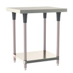 Metro TWS2430FS-304-K 24" x 30" TableWorx™ Stainless Steel Work Table with Type 304 Work Surface, Shelf Base & Metroseal Gray Epoxy Coated Legs