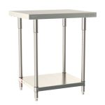 Metro TWS2430FS-304-S 24" x 30" TableWorx™ Stainless Steel Work Table with Type 304 Work Surface, Shelf Base & Legs