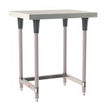 Metro TWS2430SU-304-K 24" x 30" TableWorx™ Stainless Steel Work Table with Type 304 Work Surface, 3-Sided Frame & Metroseal Gray Epoxy Coated Legs