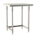 Metro TWS2430SU-304-S 24" x 30" TableWorx™ Stainless Steel Work Table with Type 304 Work Surface, 3-Sided Frame & Legs