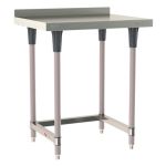 Metro TWS2448FS-304B-S 24" x 48" TableWorx™ Stainless Steel Work Table with Type 304 Work Surface with Backsplash, Shelf Base & Legs