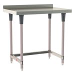Metro TWS2460FS-304B-S 24" x 60" TableWorx™ Stainless Steel Work Table with Type 304 Work Surface with Backsplash, Shelf Base & Legs