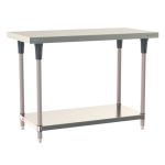 Metro TWS2448FS-304-K 24" x 48" TableWorx™ Stainless Steel Work Table with Type 304 Work Surface, Shelf Base & Metroseal Gray Epoxy Coated Legs